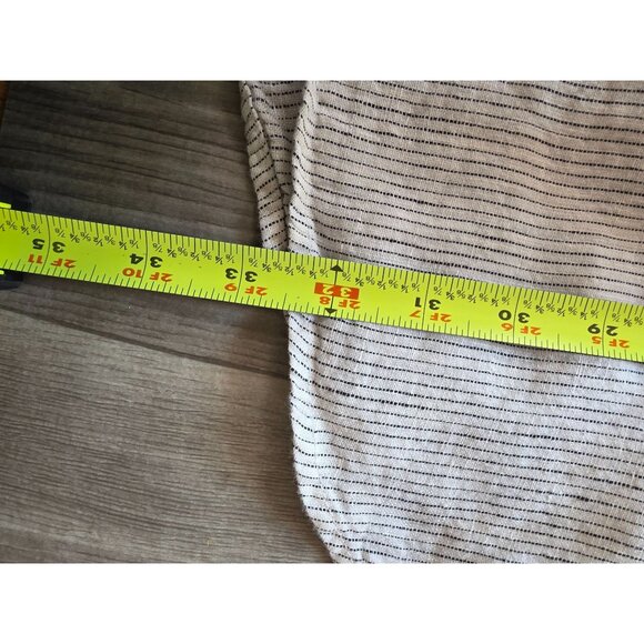 Tahari Womens Linen Striped Long Sleeve Dress Size M - Picture 5 of 6